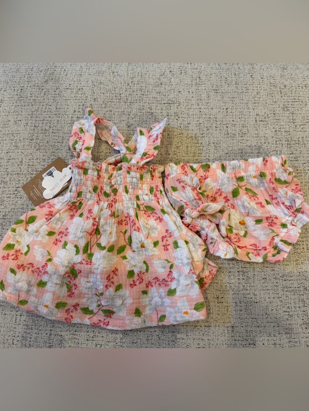 Angel Dear Pink Floral Matching Set
